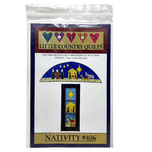 Little Country Quilts - Nativity #406 - Wall Quilt Pattern - 2 Scenes - Applique